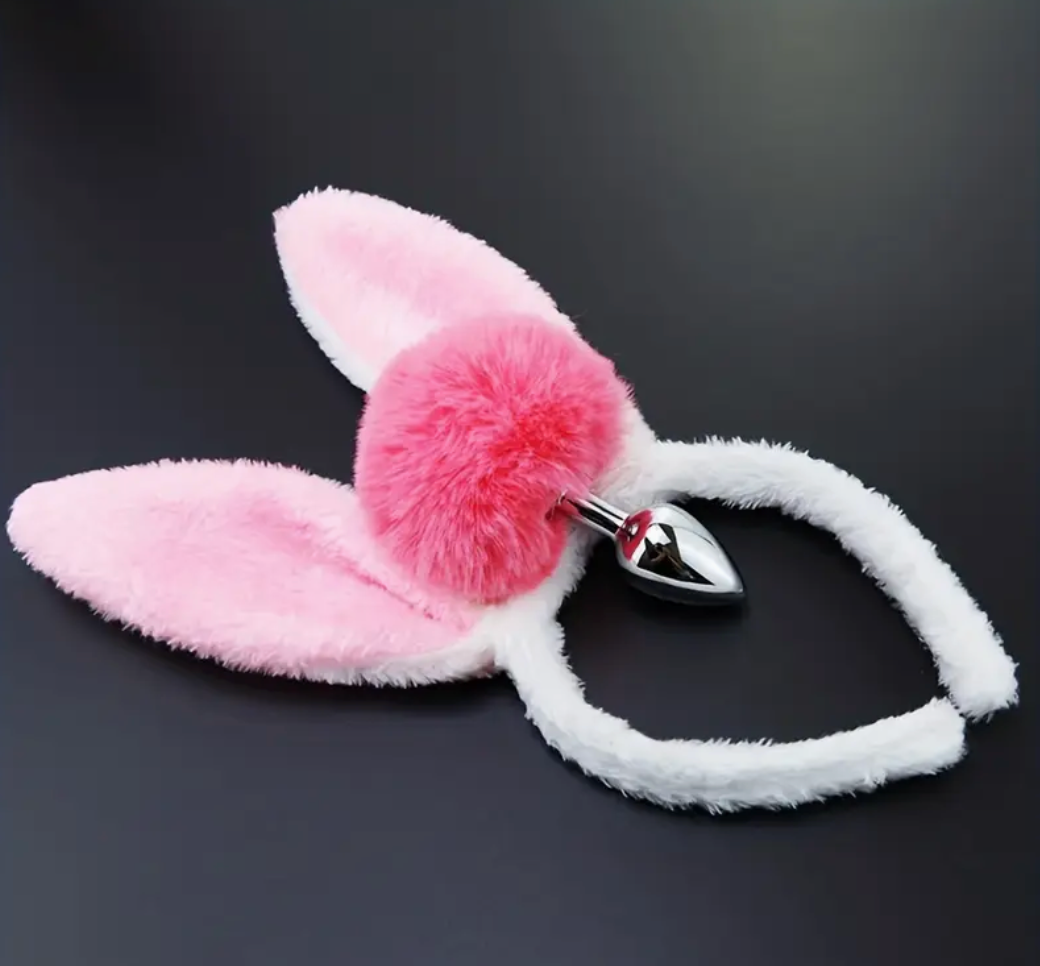 78 - Set Conejo Katrina – Plug de Metal con Cola y Orejas