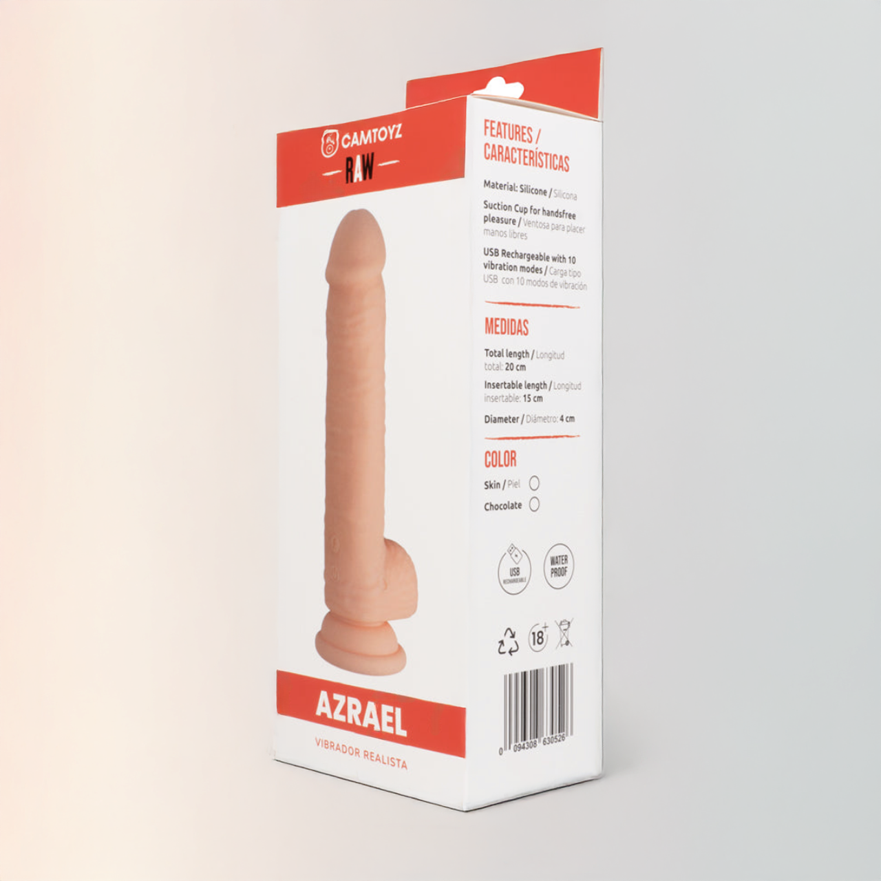 71 - Azrael – Vibrador Realista con Ventosa y 10 Modos