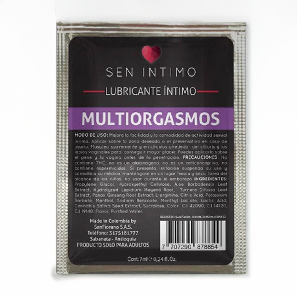 1 - Lubricante Íntimo Multiorgasmos – Sachet 7 ml