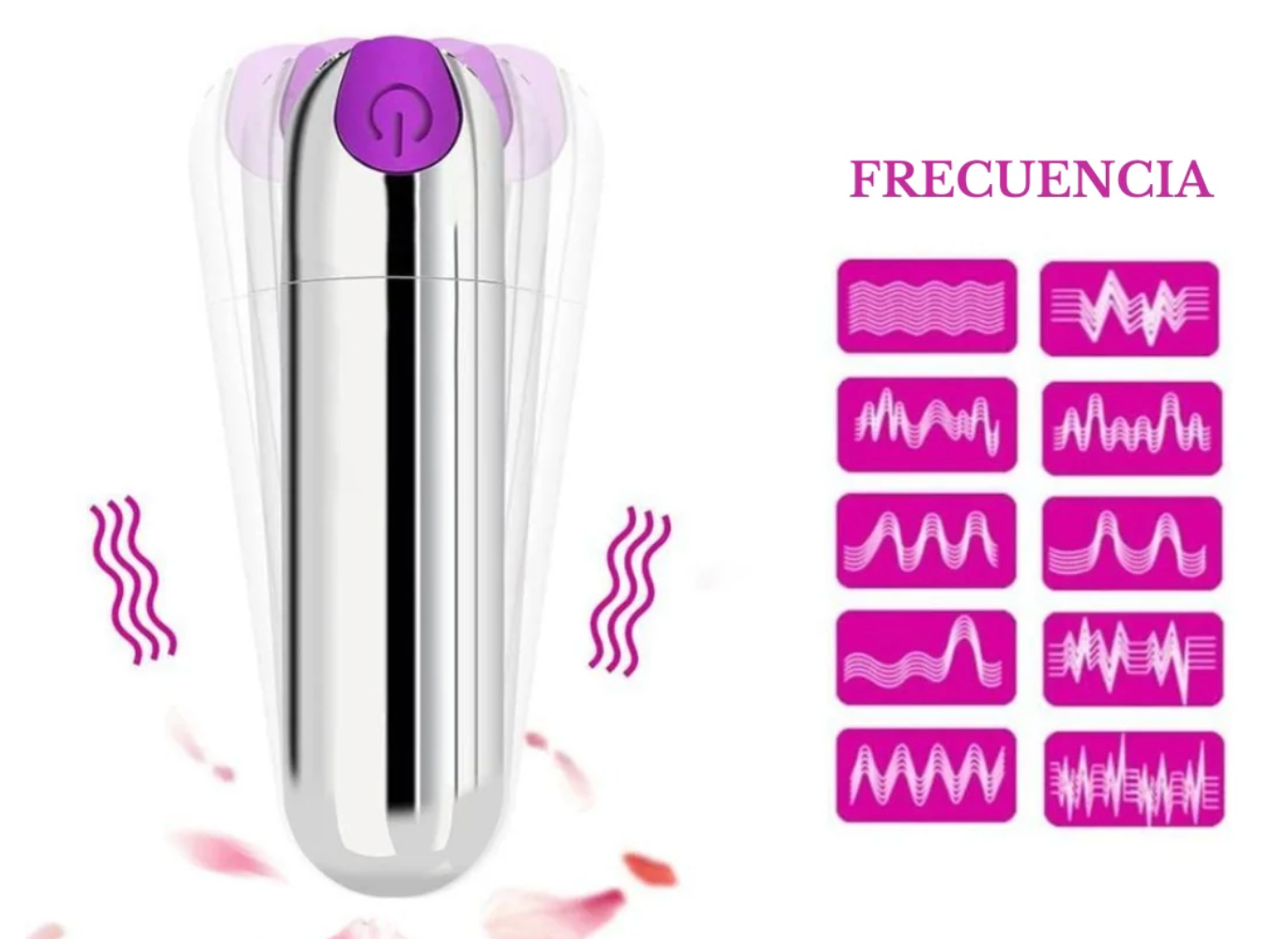 16 - Bala Vibradora Recargable – 10 Modos