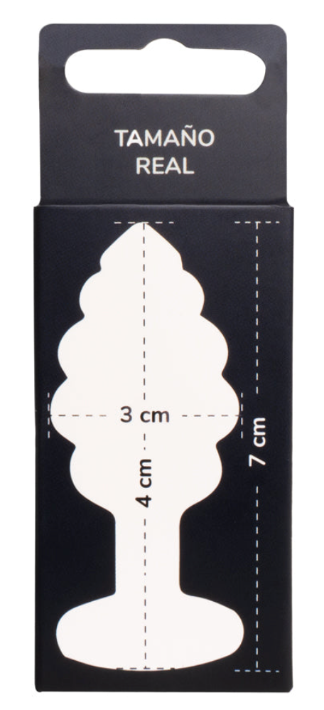 59 - Aquiles – Plug Anal Metálico con Textura Cónica y Joya